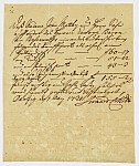 MSMA 1/10.36: Rechnung für Johann Viktor II. Besenval aus Danzig