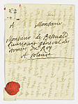MSMA 1/11.175: Courrier de [Thibergeau Gabrielle-Françoise Brulart de Sillery] à Jean-Victor II Besenval