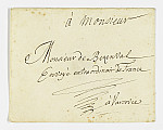MSMA 1/11.182: Enveloppe adressée à Jean-Victor II Besenval