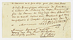MSMA 1/11.99: Lettre de change de Jean-Victor II Besenval au profit du Sr. Riaucourt