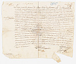 MSMA 1/17.34: Décision royale rendue par le Conseil souverain d’Alsace au sujet de la plainte de Pierre-Joseph Besenval sur Mr. Chaqué