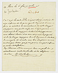 MSMA 1/18.118: Courrier de Zurlauben à Johann Viktor Peter Joseph Besenval