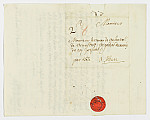 MSMA 1/18.169: Courrier du bailli Clavé à Johann Viktor Peter Joseph Besenval