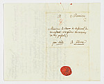MSMA 1/18.171: Courrier du bailli Clavé à Johann Viktor Peter Joseph Besenval