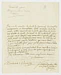 MSMA 1/18.211: Courrier du bailli Clavé à Johann Viktor Peter Joseph Besenval