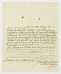MSMA 1/18.213: Courrier du bailli Clavé à Johann Viktor Peter Joseph Besenval