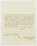 MSMA 1/18.221: Courrier du bailli Clavé à Johann Viktor Peter Joseph Besenval au sujet de l'église de Brunstatt