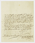 MSMA 1/18.227: Courrier du bailli Clavé à Johann Viktor Peter Joseph Besenval