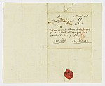 MSMA 1/18.233: Courrier du bailli Clavé à Johann Viktor Peter Joseph Besenval