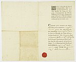 MSMA 1/18.309: Certificat de prestation de serment de Johann Viktor Peter Joseph Besenval pour l’ordre de Saint-Louis