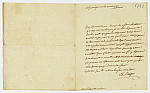 MSMA 1/18.83: Courrier de M. le maréchal de La Ravoye à Johann Viktor Peter Joseph Besenval