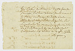 MSMA 1/20.21: Quittance pour M. Mignans, gallonier pour des fournitures à la compagnie de Besenval pour 1756