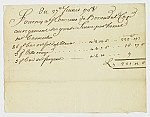 MSMA 1/20.31: Mémoire de M. Hornet, bonnetier pour des fournitures à la compagnie Besenval pour 1757 et 1758