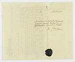 MSMA 1/21.170: Courrier du bailli Clavé à Johann Viktor Peter Joseph Besenval
