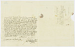 MSMA 1/21.171: Courrier du bailli Clavé à Johann Viktor Peter Joseph Besenval