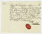 MSMA 1/21.22: Bescheinigung durch Johann Viktor Peter Franz von Besenval schulden von 390 Kronen zu haben
