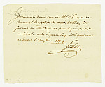 MSMA 1/22.158: Quittance de Johann Viktor Peter Joseph Besenval à Franz Viktor Josef Settier pour sa compagnie aux Gardes suisses