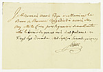MSMA 1/22.166: Quittance de Johann Viktor Peter Joseph Besenval à Franz Viktor Josef Settier pour sa compagnie aux Gardes suisses
