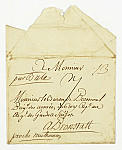 MSMA 1/22.168: Enveloppe d'un courrier de Settier destiné à Johann Viktor Peter Joseph Besenval