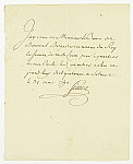 MSMA 1/22.170: Quittance de Johann Viktor Peter Joseph Besenval à Franz Viktor Josef Settier pour sa compagnie aux Gardes suisses