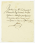 MSMA 1/22.172: Quittance de Johann Viktor Peter Joseph Besenval à Franz Viktor Josef Settier pour sa compagnie aux Gardes suisses