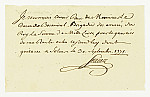 MSMA 1/22.175: Quittance de Johann Viktor Peter Joseph Besenval à Franz Viktor Josef Settier pour sa compagnie aux Gardes suisses