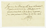 MSMA 1/22.181: Quittance de Johann Viktor Peter Joseph Besenval à Franz Viktor Josef Settier pour sa compagnie aux Gardes suisses