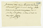 MSMA 1/22.182: Quittance de Johann Viktor Peter Joseph Besenval à Franz Viktor Josef Settier pour sa compagnie aux Gardes suisses