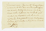 MSMA 1/22.186: Quittance de Johann Viktor Peter Joseph Besenval à Franz Viktor Josef Settier pour sa compagnie aux Gardes suisses
