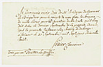 MSMA 1/22.190: Quittance de Johann Viktor Peter Joseph Besenval à Franz Viktor Josef Settier pour sa compagnie aux Gardes suisses