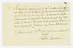 MSMA 1/22.199: Quittance de Johann Viktor Peter Joseph Besenval à Franz Viktor Josef Settier pour sa compagnie aux Gardes suisses