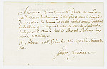 MSMA 1/22.203: Quittance de Johann Viktor Peter Joseph Besenval à Franz Viktor Josef Settier pour sa compagnie aux Gardes suisses