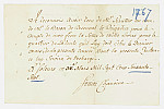 MSMA 1/22.205: Quittance de Johann Viktor Peter Joseph Besenval à Franz Viktor Josef Settier pour sa compagnie aux Gardes suisses