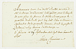 MSMA 1/22.207: Quittance de Johann Viktor Peter Joseph Besenval à Franz Viktor Josef Settier pour sa compagnie aux Gardes suisses
