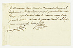 MSMA 1/22.210: Quittance de Johann Viktor Peter Joseph Besenval à Franz Viktor Josef Settier pour sa compagnie aux Gardes suisses