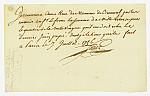 MSMA 1/22.220: Quittance de Johann Viktor Peter Joseph Besenval à Franz Viktor Josef Settier pour sa compagnie aux Gardes suisses