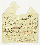 MSMA 1/22.255: Enveloppe d'un courrier de Georg Franz Joseph à Johann Viktor Peter Joseph Besenval