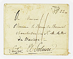 MSMA 1/23.58: Enveloppe d'un courrier pour Martin Ludwig Besenval