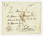 MSMA 1/23.67: Envelope d'un courrier pour Martin Ludwig Besenval