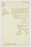 MSMA 1/24.182: Copie d’un courrier du ministère de la guerre au maréchal de camp Mallet