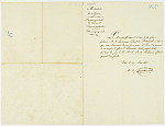 MSMA 1/24.197: Courrier du ministère de la guerre à Martin Ludwig Besenval relatif à sa nomination comme officier d’ordonnance du duc de Bordeaux