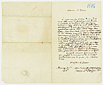 MSMA 1/24.345: Courrier du baron d’Arregger à Martin Ludwig de Besenval
