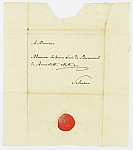 MSMA 1/24.48: Enveloppe d'un courrier pour Martin Ludwig Besenval du comte de Wrbna