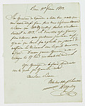 MSMA 1/25.644: Courrier pour Martin Ludwig Besenval relatif à un emprunt auprès de M. Ronus