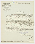 MSMA 1/27.55: Courrier du Crédit Lyonnais à Léopold de Besenval et au général Allarène au sujet des mines de Kresevo