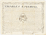 MSMA 1/28.52: Copie des lettres patentes accordées par Charles Emmanuel de Savoie à Nicolas Besenval