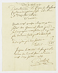 MSMA 1/29.49: Quittance de M. Dubois, chapelier, pour des fournitures au baron de Besenval
