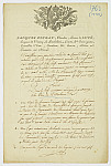 MSMA 1/32.67: Déclaration du baron de Lucé, Intendant de Justice, Police et Finance en Alsace au sujet des fiefs de la famille de Besenval