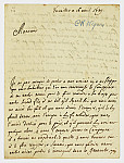MSMA 1/6.216: Courrier de Mauritz Wagner à Johann Viktor Besenval