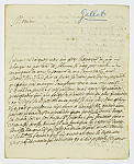 MSMA 1/6.226: Courrier de [Jean-Antoine] Gallatin du château à Johann Viktor Besenval